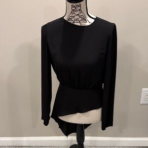 BCBGMaxAzria Black Asymmetrical Blouse NWT